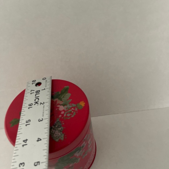 Original Pioneer Woman RED Tin Floral Canister Metal - Picture 6 of 10